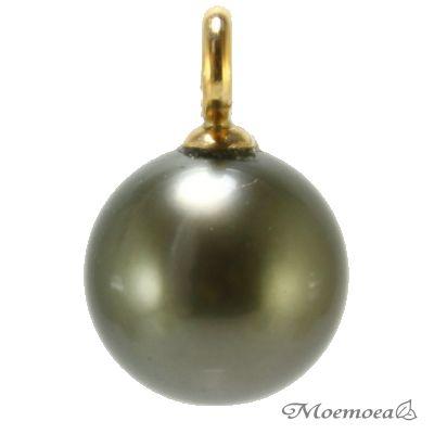 タヒチアンパール ブラックパール 希少！大珠12.8mmグリーン系ピスタチオ ペンダント 黒蝶 ハワイ タヒチ パール プレゼント