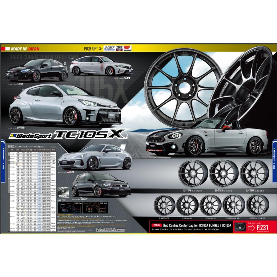 WEDS ホイールキャップ センター ウェッズスポーツ type2 BBM用 4個