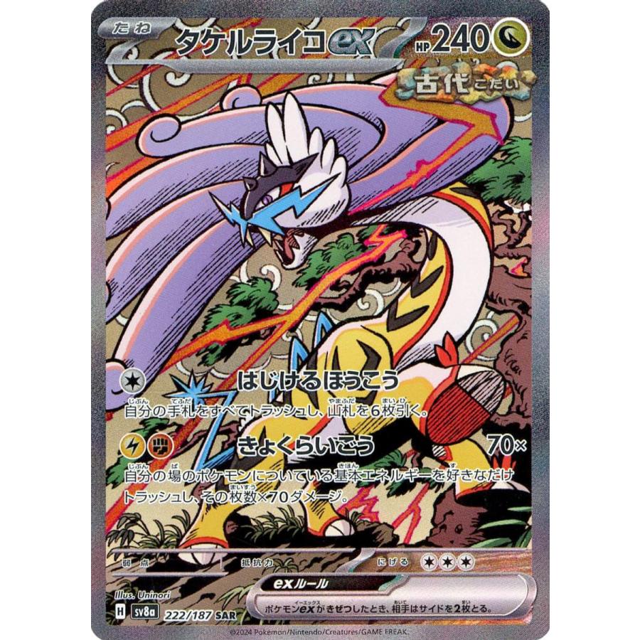 タケルライコex SAR [テラスタルフェスex] SV8a 222/187 ポケモン