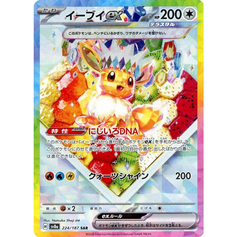 ポケモンカード テラスタルフェスexブイズsar 引退品 イーブイex SAR [テラスタルフェスex] SV8a 224/187 傷有り ポケモン