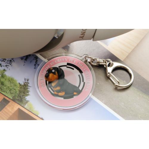 犬のミニチュアダックスフンドさんのキーリング おしゃれ キャラクター アニマル キーホルダー　001 |  | 02