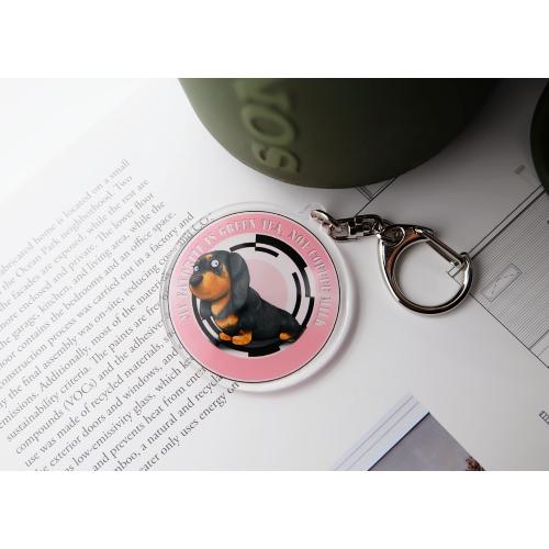 犬のミニチュアダックスフンドさんのキーリング おしゃれ キャラクター アニマル キーホルダー　001 |  | 03