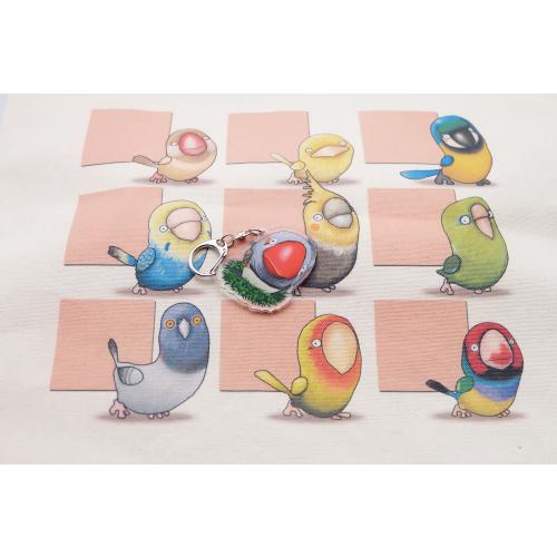 鳥のキンカチョウさんのキーリング おしゃれ キャラクター アニマル キーホルダー　001 |  | 02