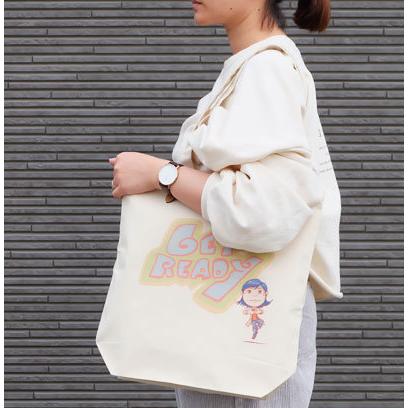 女の子のイラストGet　Readyのバッグ トートバッグ レディース ショルダーバッグ 鞄 肩掛け トート　ネコポス可 |  | 02