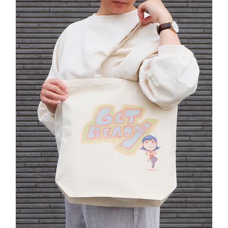 女の子のイラストGet　Readyのバッグ トートバッグ レディース ショルダーバッグ 鞄 肩掛け トート　ネコポス可 |  | 03