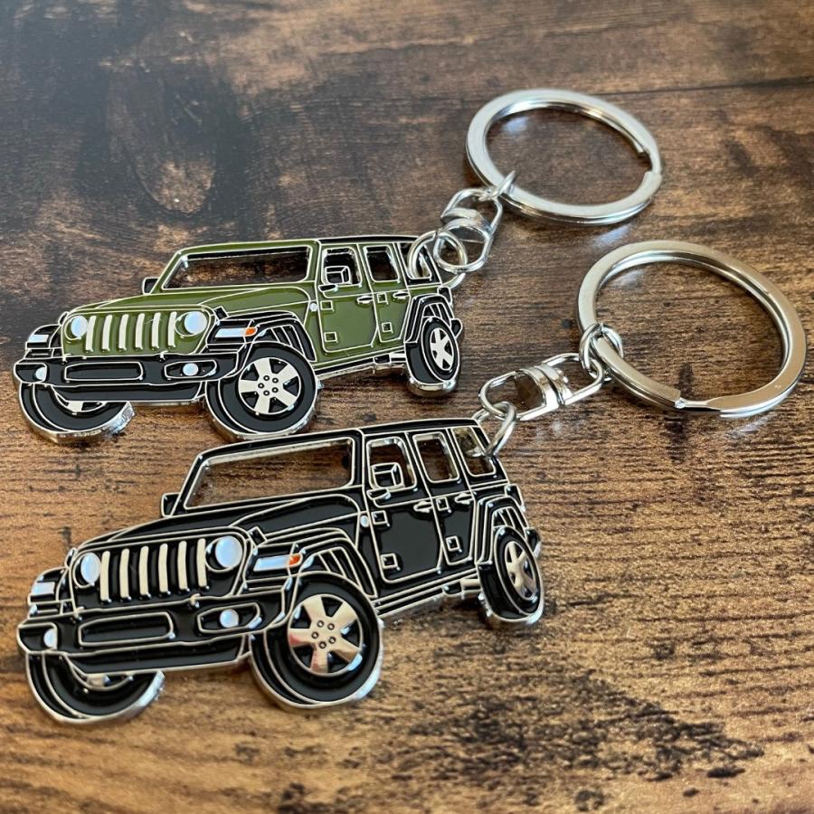 ジープ ラングラー キーホルダー アクセサリー 車 Jeep JK JL : MO 
