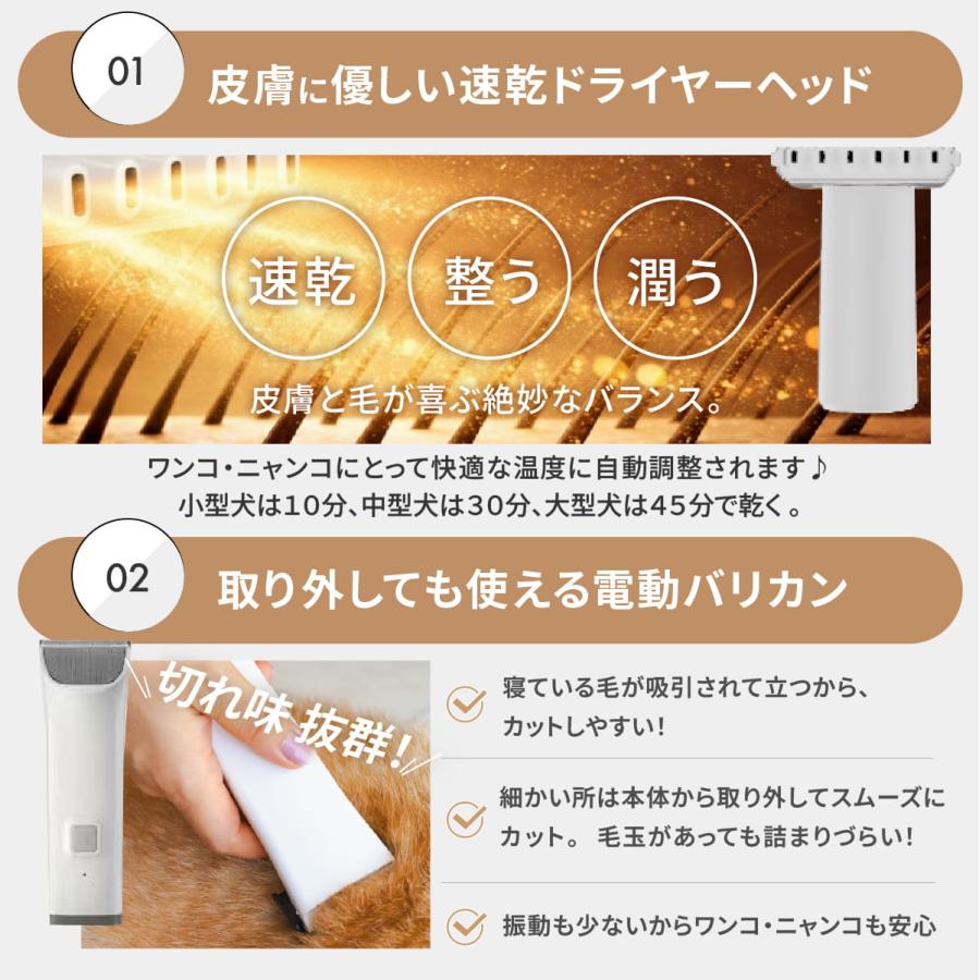 MOFMORE トリムドライ 【ドライヤー 付】 グルーミング掃除機 ペット