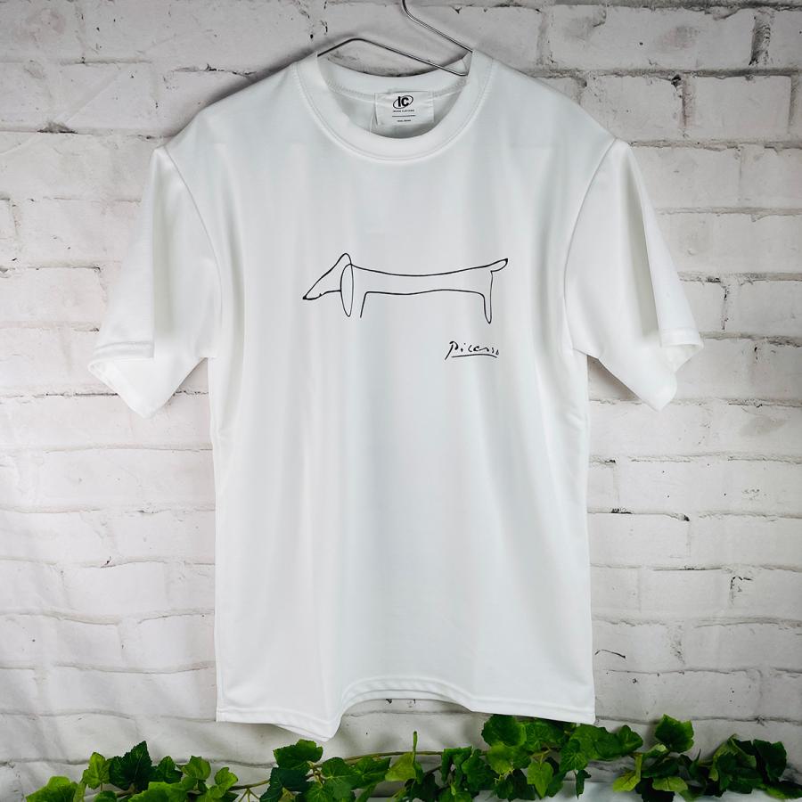 INCHIC CLOTHING ダックスフント シンプルイラスト Tシャツ（ピカソ 犬） INC41081｜mofu｜05