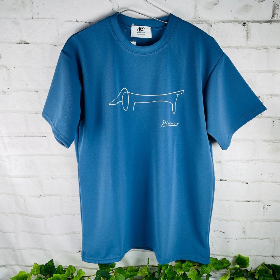 INCHIC CLOTHING ダックスフント シンプルイラスト Tシャツ（ピカソ 犬