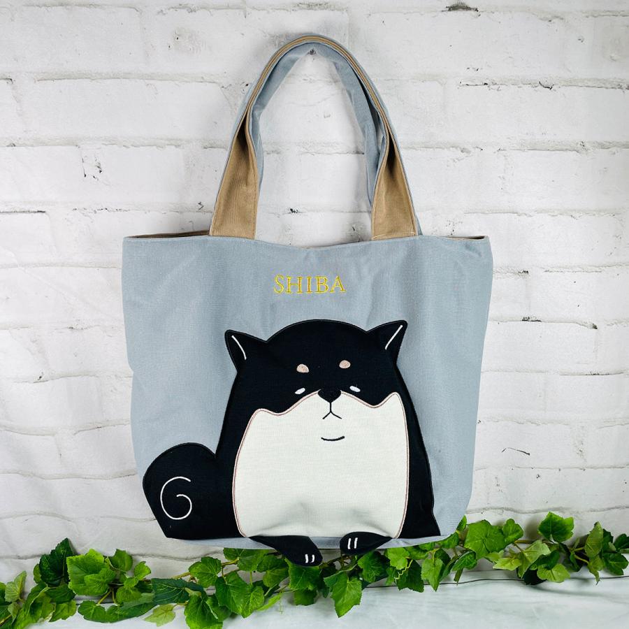 ターンオーバー モメンタム 柴犬 ハンドトートバッグ（赤柴/黒柴