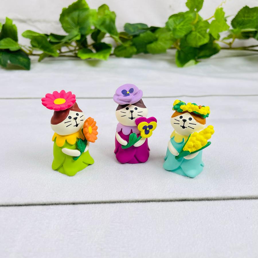 DECOLE（デコレ） コンコンブル（concombre） フラワーにゃんこ（パンジー/ミモザ/ガーベラ） : モフタス・ストア ヤフー店 - 通販  - Yahoo!ショッピング