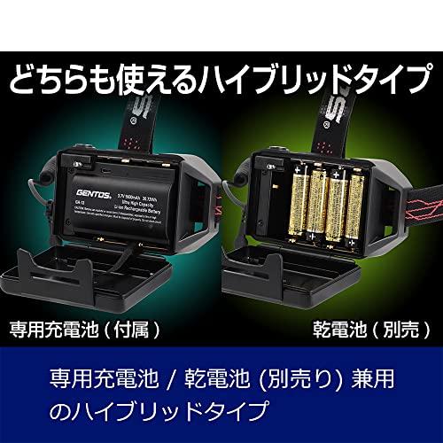 GENTOS(ジェントス) LED ヘッドライト USB充電式 専用充電池