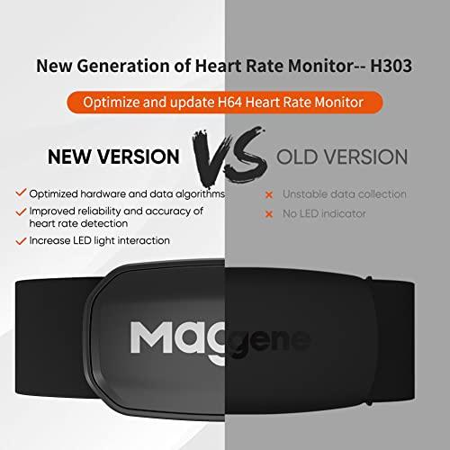 Magene H303 ハートレートモニター 心拍数モニターセンサー 心拍センサー 心拍計 Bluetooth 4.2＆ANT+ IP67防水