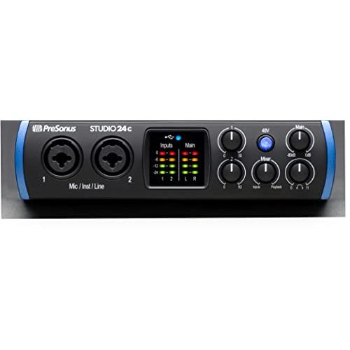 通販モール PreSonus Studio 24c オーディオ/MIDIインターフェース 24Bit 192kHz 2入出力USB-C互換 Studio O