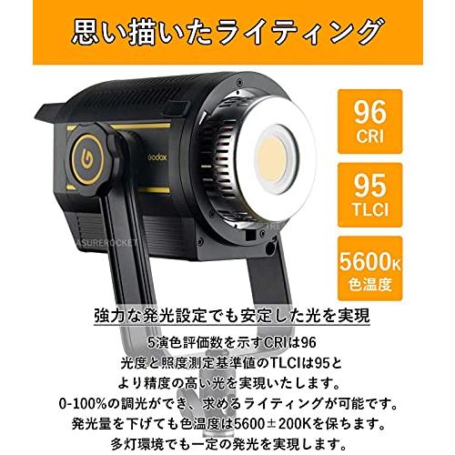 国内店] Godox VL VL150 150W LED ビデオライト 5600±200K 61000lux