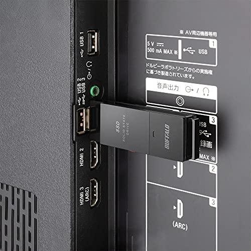 バッファロー SSD 外付け 2.0TB USB3.2 Gen2 読込速度600MB/秒 PS5/PS4メーカー動作確認済 コンパクト 小型 T SSD USB3 Gen2 2TB /3 PlayStation