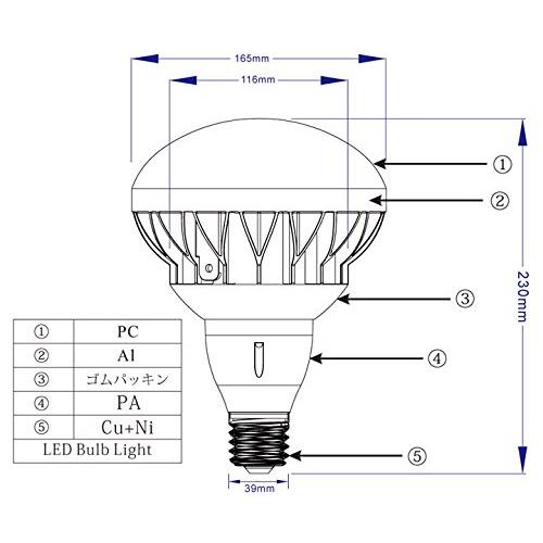 買う スタイルプラス LED 屋外用 電球 500W 型 48W TK-PAR56-48W 電球色 3000K 6500lm フリッカーフリー【サージ