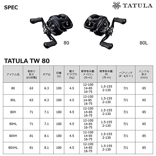 高質 ダイワ(DAIWA) ベイトリール 22 タトゥーラ TW 80HL(2022モデル)