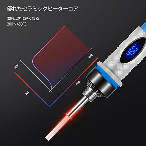 高価値KLARYTYMA ハンダゴテ はんだごてセット200-450℃ 調温ボタンを