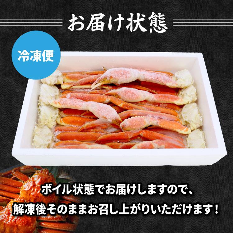 送料無料 訳あり 大小混合 ロシア産 ボイルずわい脚2kg（NET1.6kg） 8