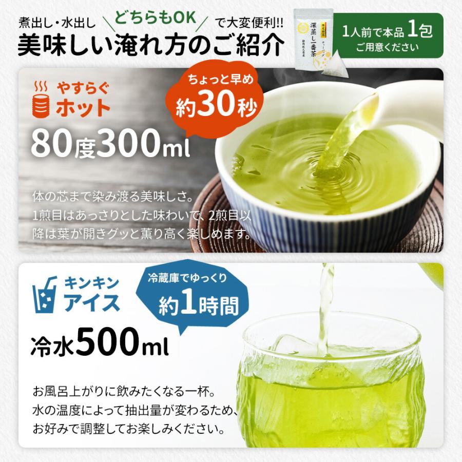 緑茶 ティーバッグ お茶 深蒸し茶 3.5g×20個 静岡茶 日本茶 カテキン
