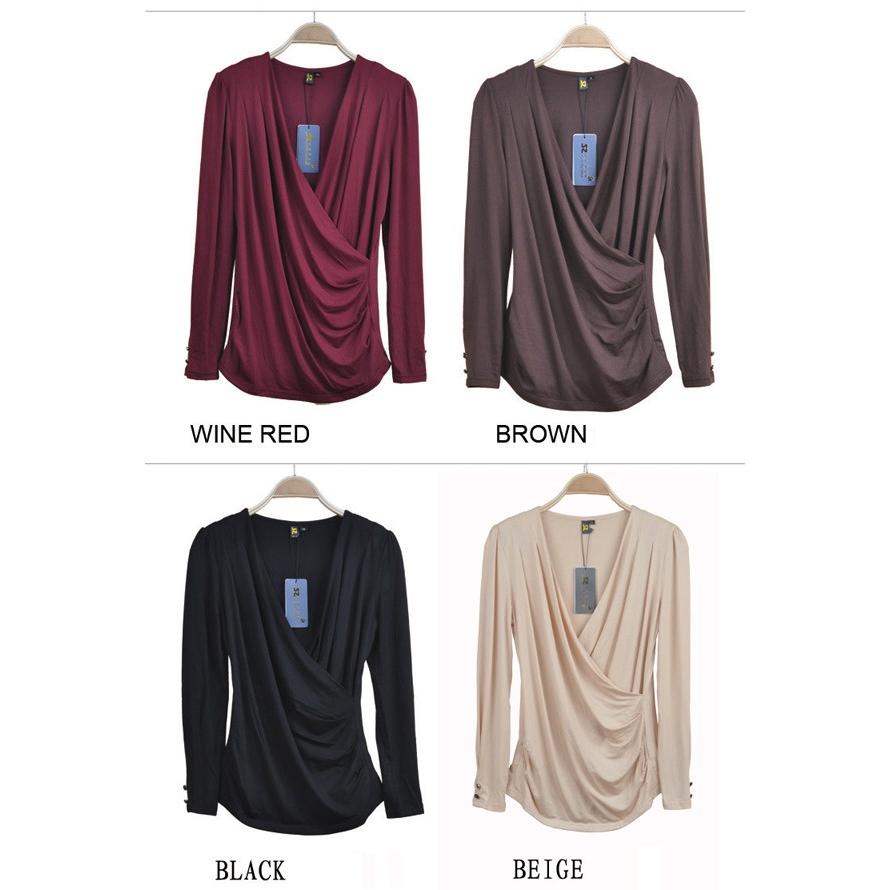 トップス カシュクール カットソー カシュクールロングスリーブカットソー |  | 01