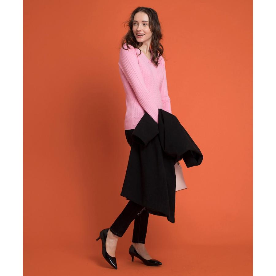 ニット リブニット トップ Vネックリブニットトップ カラバリ  ベーシック 春秋 春服 職場 通勤 シンプル |  | 13