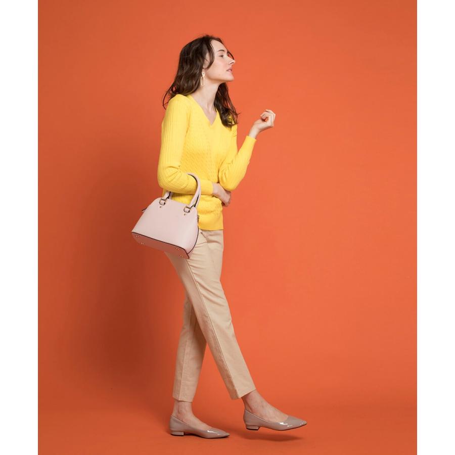 ニット リブニット トップ Vネックリブニットトップ カラバリ  ベーシック 春秋 春服 職場 通勤 シンプル |  | 05