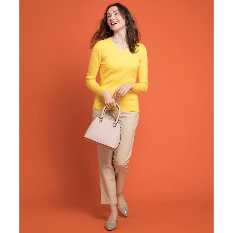 ニット リブニット トップ Vネックリブニットトップ カラバリ  ベーシック 春秋 春服 職場 通勤 シンプル |  | 06