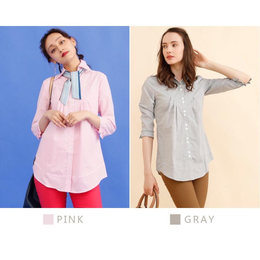 袖口フリル 七分袖 レディース チュニック ブラウス シャツ 七分袖 春服 夏 秋 デニムシャツ |  | 10