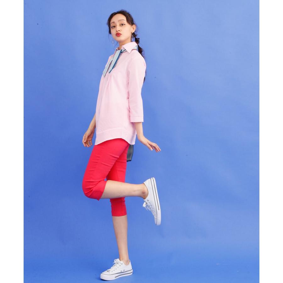 袖口フリル 七分袖 レディース チュニック ブラウス シャツ 七分袖 春服 夏 秋 デニムシャツ |  | 04