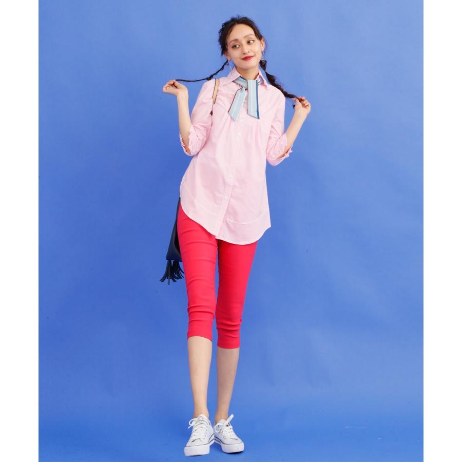 袖口フリル 七分袖 レディース チュニック ブラウス シャツ 七分袖 春服 夏 秋 デニムシャツ |  | 05