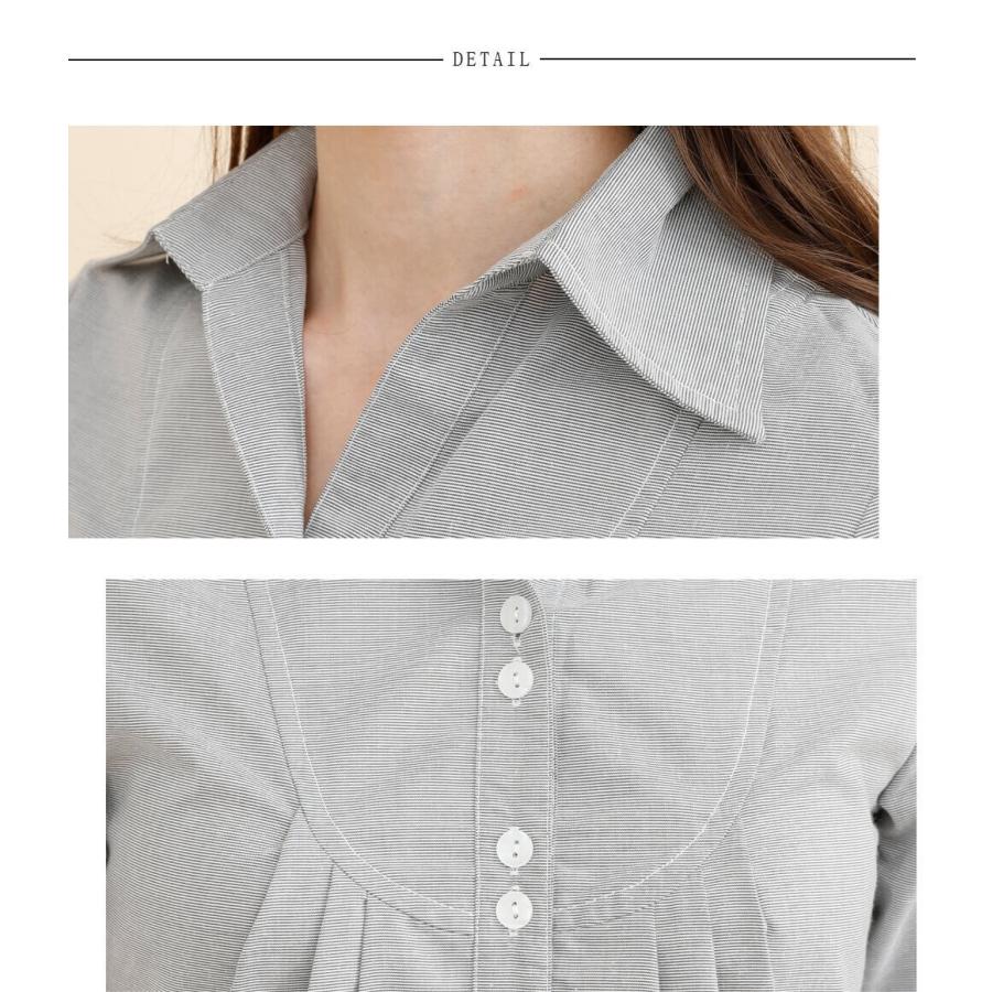 袖口フリル 七分袖 レディース チュニック ブラウス シャツ 七分袖 春服 夏 秋 デニムシャツ |  | 07