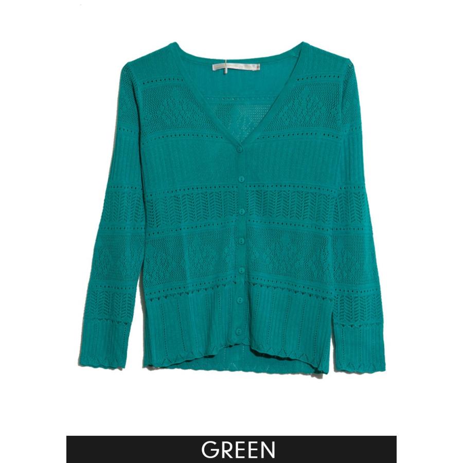 カーディガン ニット Vネックレースニットカーディガン |  | 04