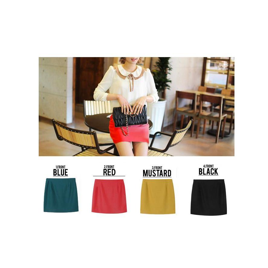 スカート ミニスカート タイトスカート 無地 ミニ丈タイトスカート　ポイント消化 |  | 03