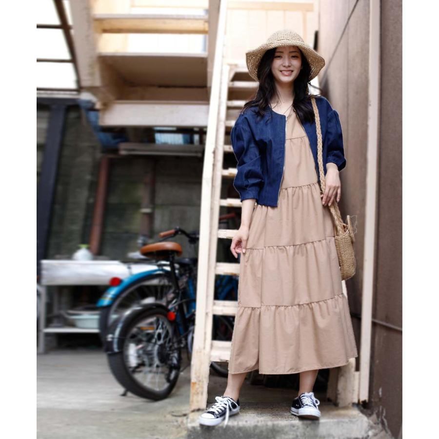 コットンノーカラージャケット ジャケット レディース　ノーカラー ライトアウター 秋 春 通勤 仕事 シンプル ベーシック ジッパー 綿 コットン 【aimoha】 |  | 01