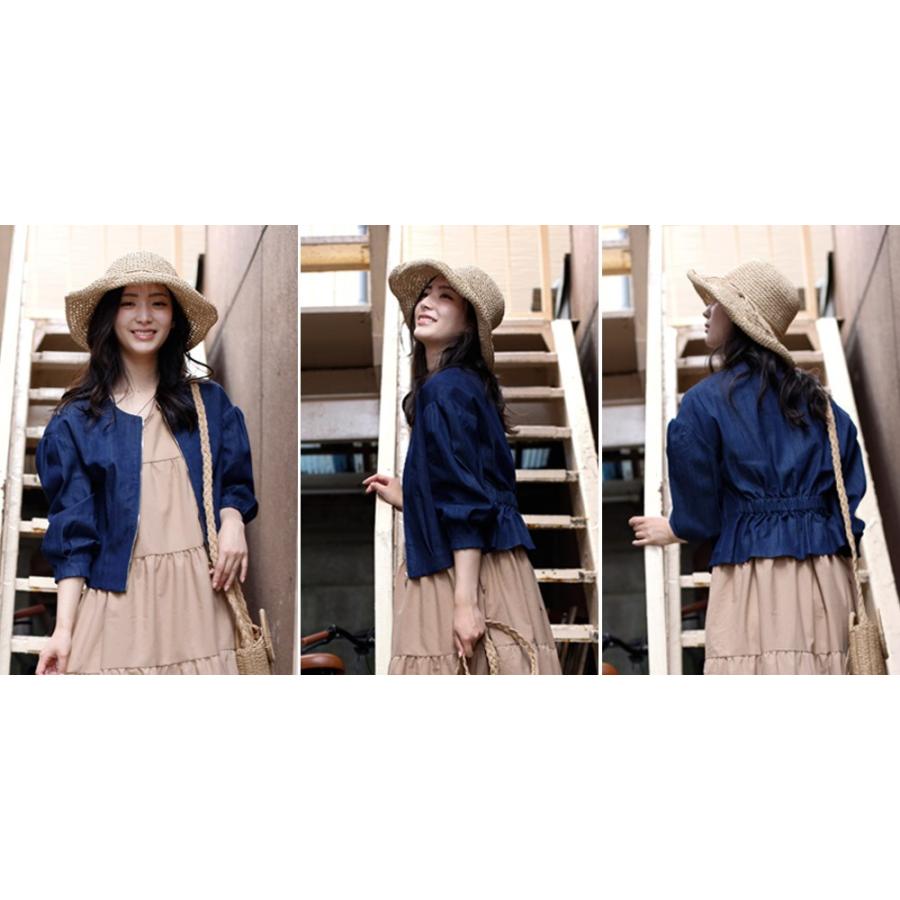 コットンノーカラージャケット ジャケット レディース　ノーカラー ライトアウター 秋 春 通勤 仕事 シンプル ベーシック ジッパー 綿 コットン 【aimoha】 |  | 11