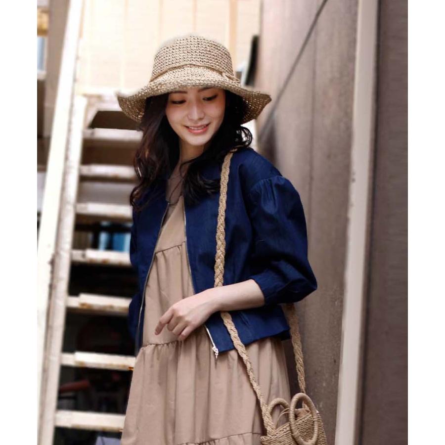 コットンノーカラージャケット ジャケット レディース　ノーカラー ライトアウター 秋 春 通勤 仕事 シンプル ベーシック ジッパー 綿 コットン 【aimoha】 |  | 03