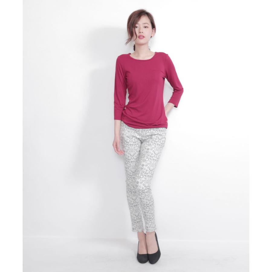 パンツ レギンス パギンス 花柄 ストレッチ 10分丈花柄ストレッチパギンス　ポイント消化 |  | 02