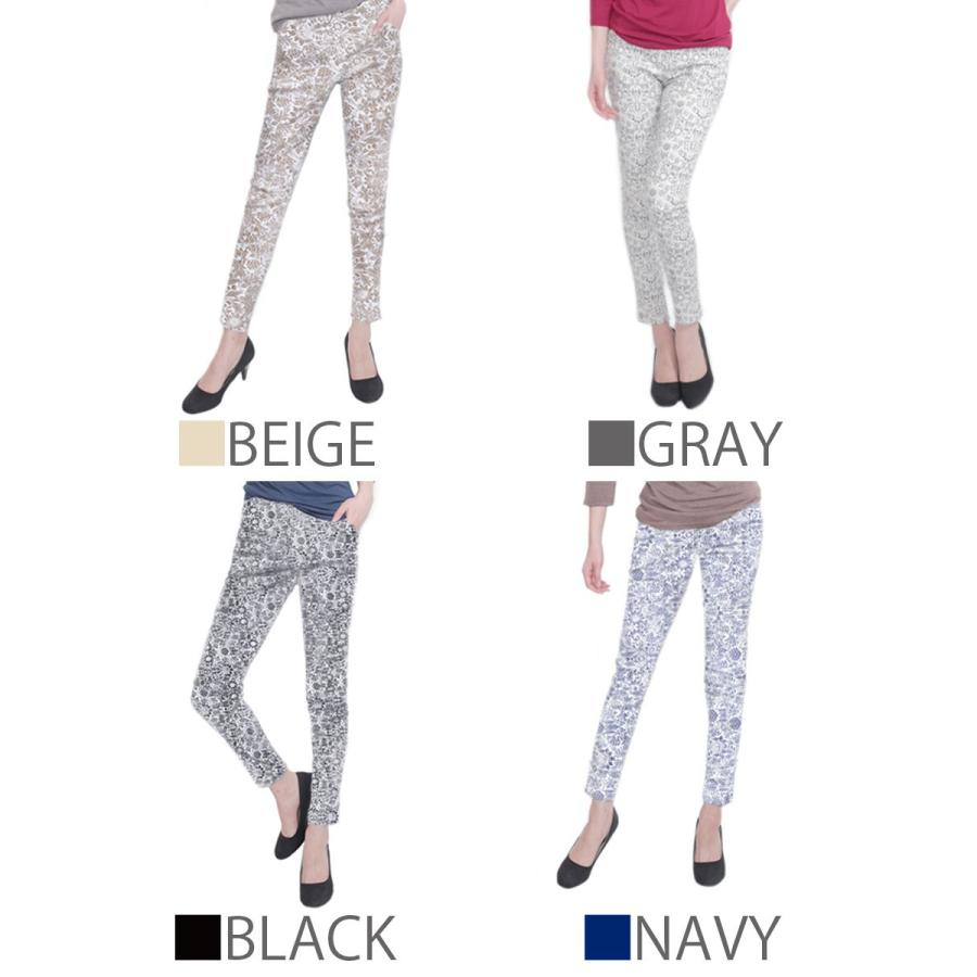 パンツ レギンス パギンス 花柄 ストレッチ 10分丈花柄ストレッチパギンス　ポイント消化 |  | 05