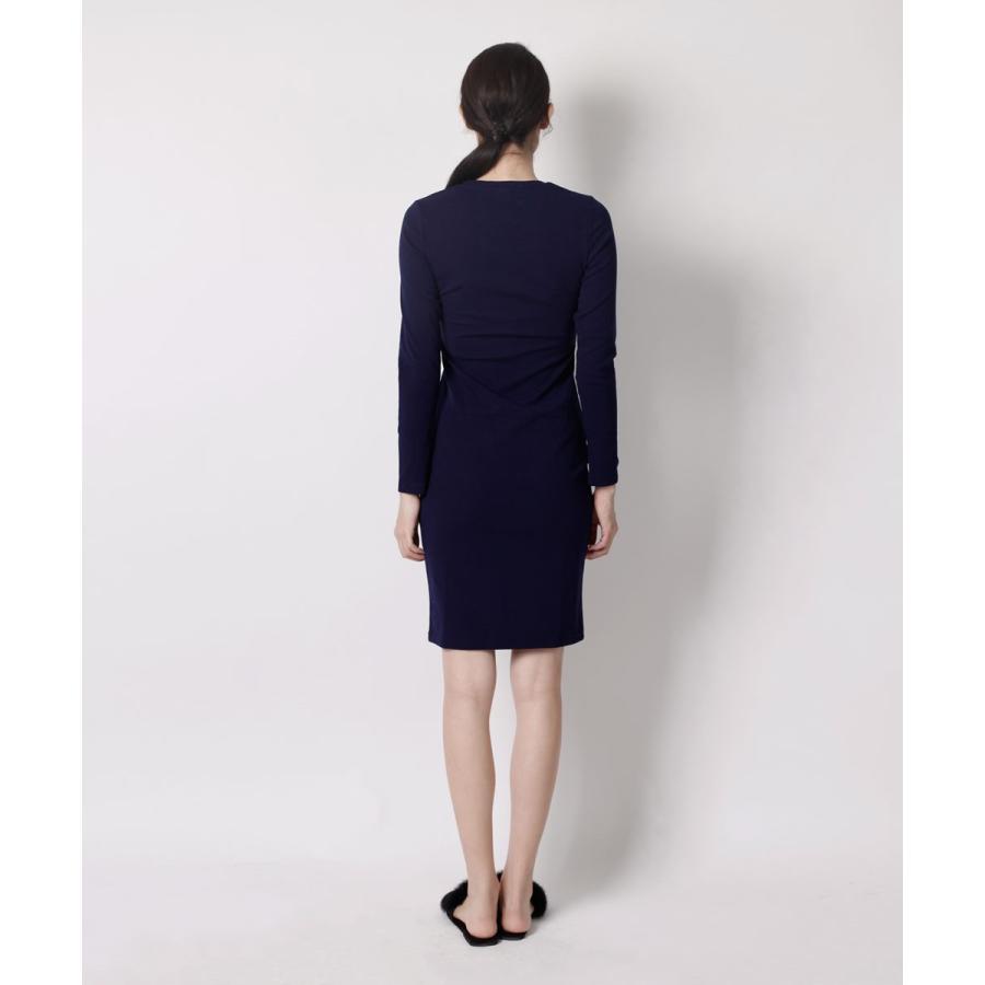 コットンナチュラルワンピース ワンピース 長袖 コットン 綿 ワンピ 膝丈 膝下 シンプル Uネック レディース レディス グレー ネイビー ブラック |  | 05