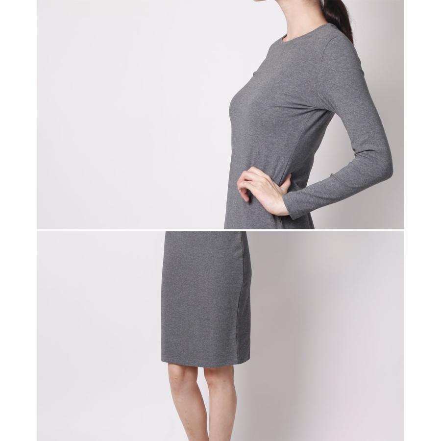 コットンナチュラルワンピース ワンピース 長袖 コットン 綿 ワンピ 膝丈 膝下 シンプル Uネック レディース レディス グレー ネイビー ブラック |  | 07