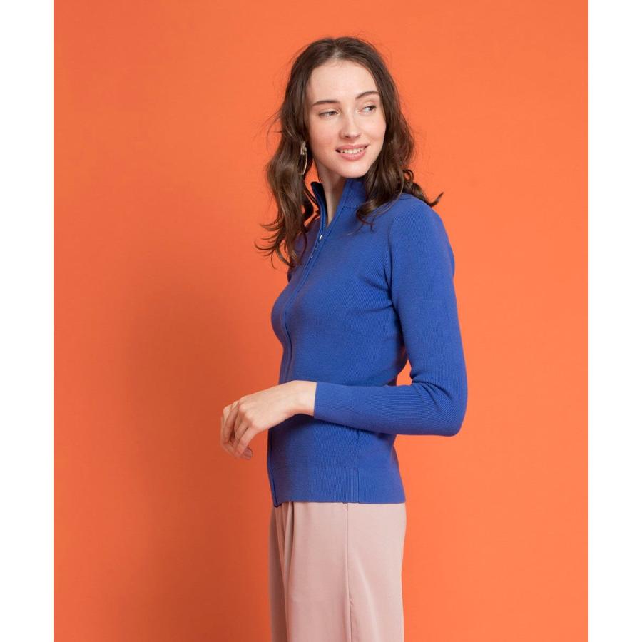 【お得なOUTLET★ITEM】ハイネックニットジップアップジャージ ニット レディース ジップアップ ジャージ アウター ニットアウター ニット カーディガン |  | 10