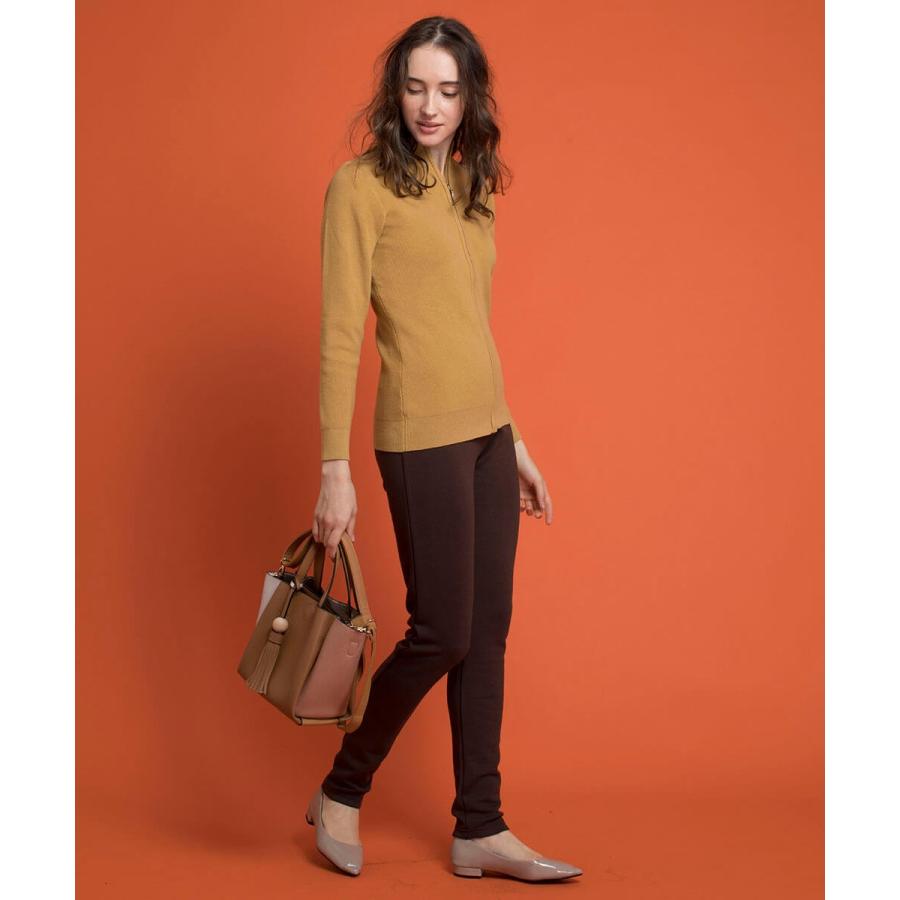 【お得なOUTLET★ITEM】ハイネックニットジップアップジャージ ニット レディース ジップアップ ジャージ アウター ニットアウター ニット カーディガン |  | 12