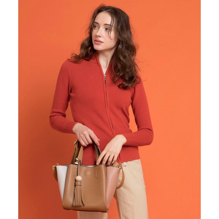 【お得なOUTLET★ITEM】ハイネックニットジップアップジャージ ニット レディース ジップアップ ジャージ アウター ニットアウター ニット カーディガン |  | 15