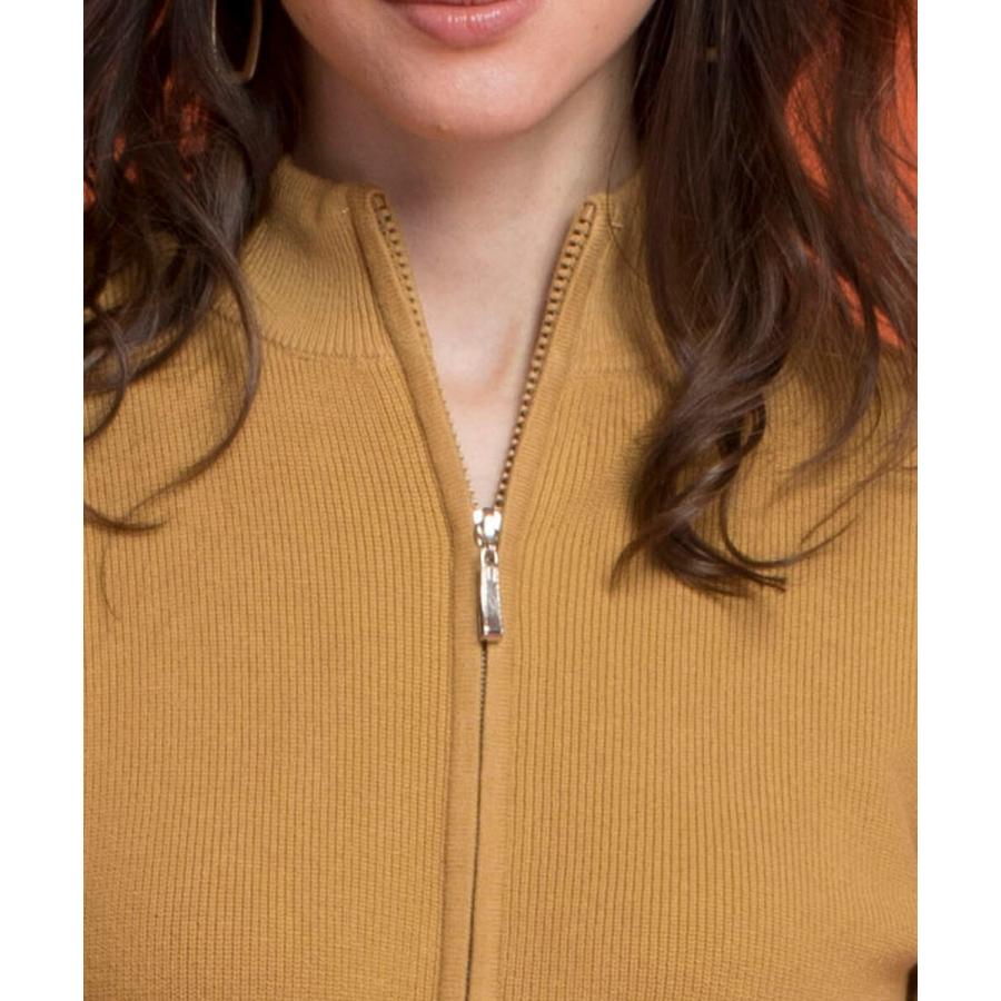 【お得なOUTLET★ITEM】ハイネックニットジップアップジャージ ニット レディース ジップアップ ジャージ アウター ニットアウター ニット カーディガン |  | 18
