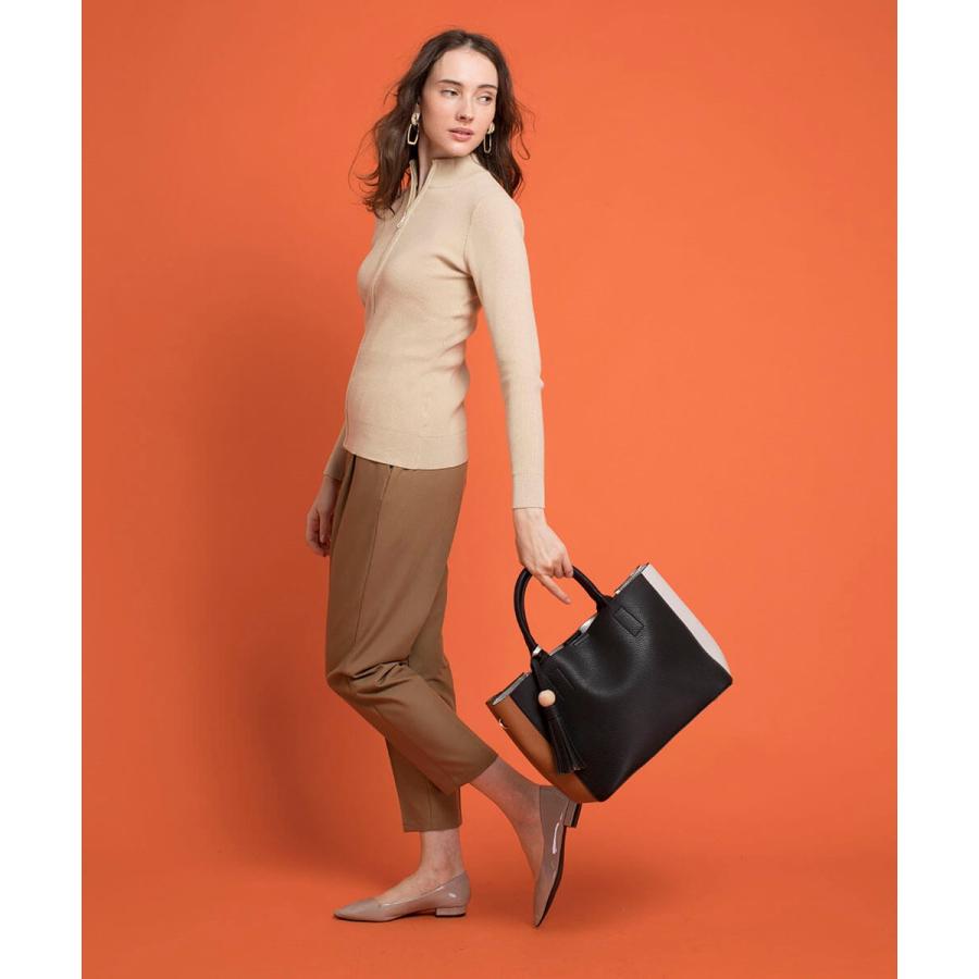 【お得なOUTLET★ITEM】ハイネックニットジップアップジャージ ニット レディース ジップアップ ジャージ アウター ニットアウター ニット カーディガン |  | 02