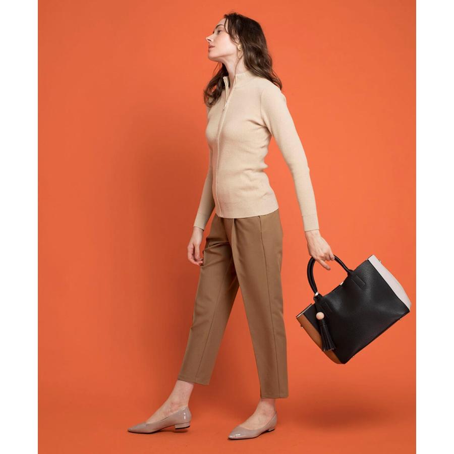 【お得なOUTLET★ITEM】ハイネックニットジップアップジャージ ニット レディース ジップアップ ジャージ アウター ニットアウター ニット カーディガン |  | 03