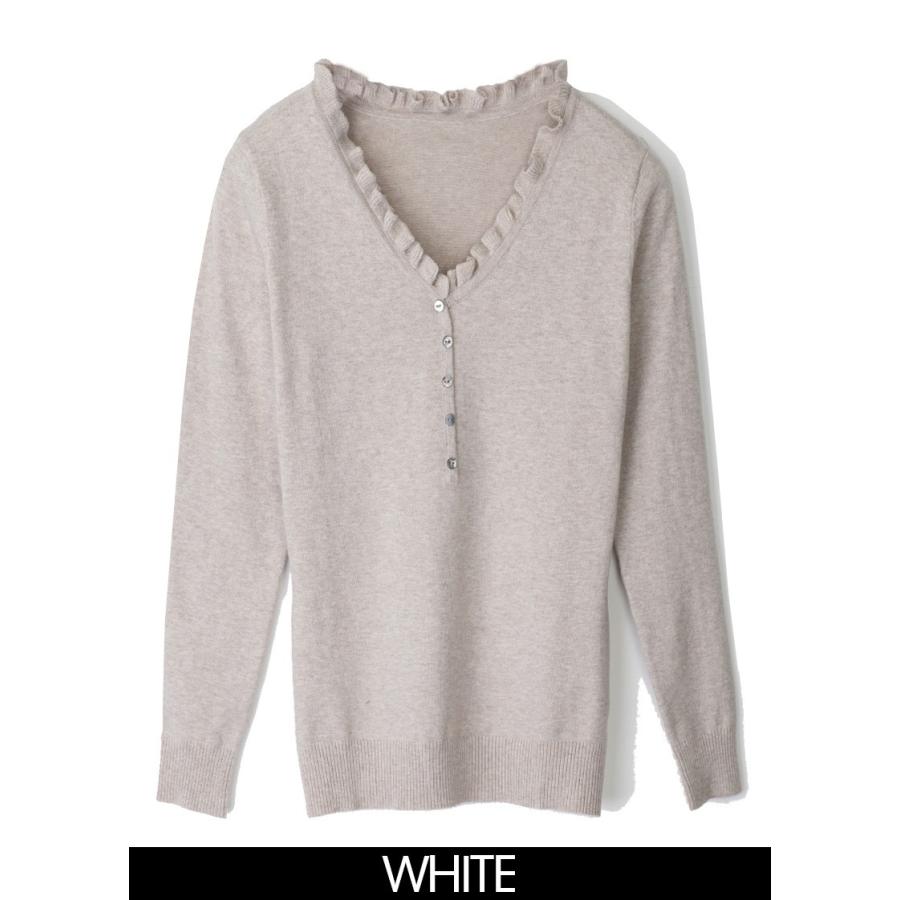 ニット トップス フリル ヘンリーネックニットトップス |  | 01