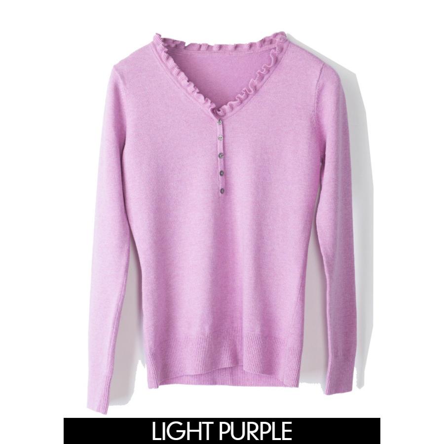 ニット トップス フリル ヘンリーネックニットトップス |  | 02